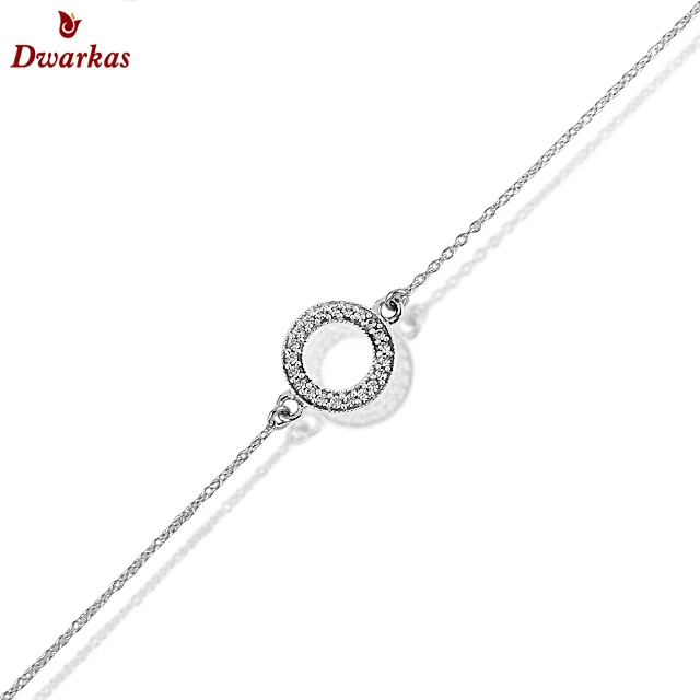 Trending Luxury High Quality 925 sterling silver double layer zircon stone charm bracelet women elegant jewelry