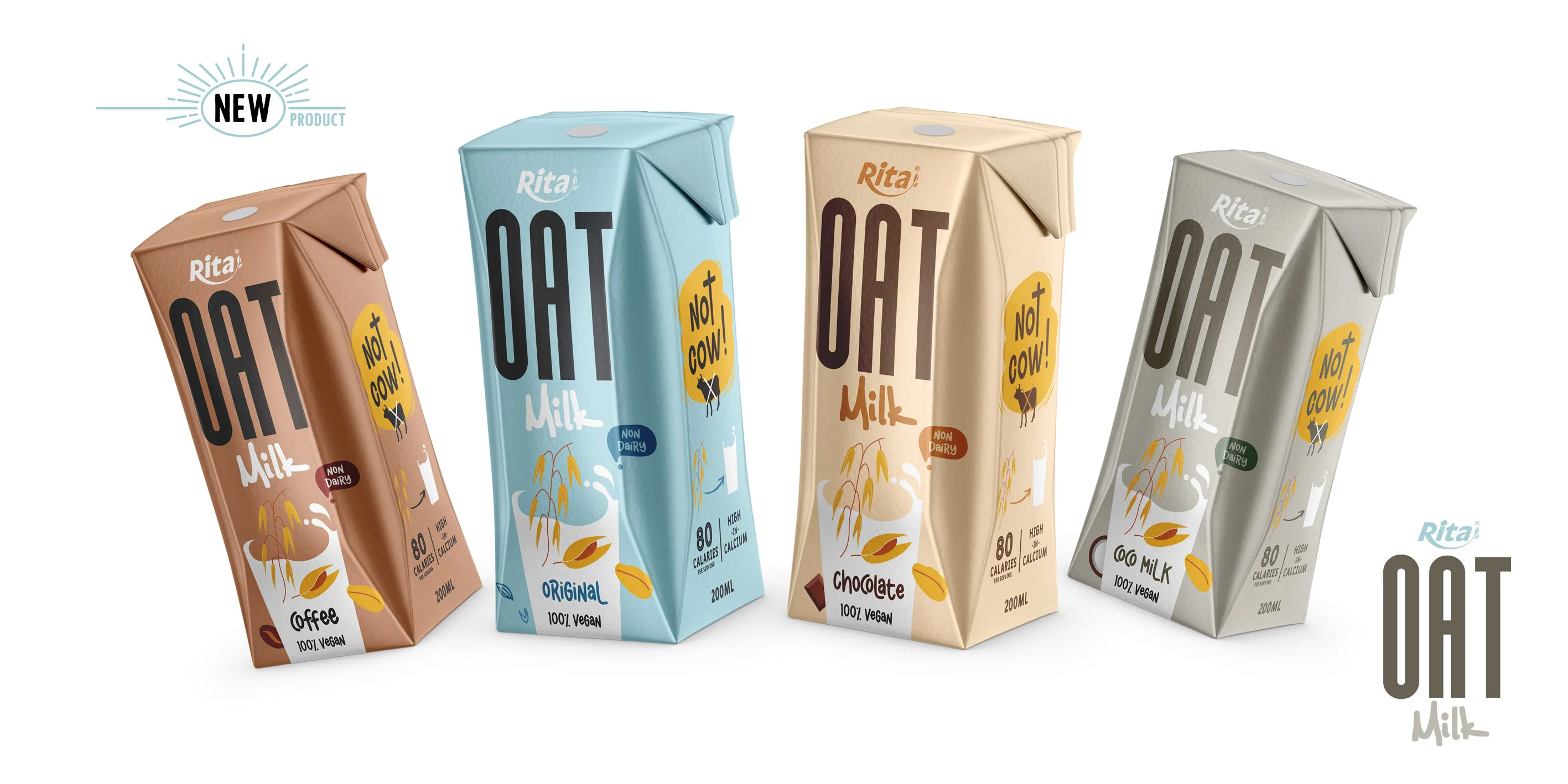 Oat Milk Paper Box 200ml with Coco Milk Flavor from Vietnam Supplier Best Seller OEM ODM
