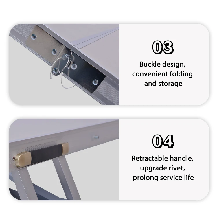 Lightweight Adjustable Portable Folding Aluminum Camp Table With Carry Handle