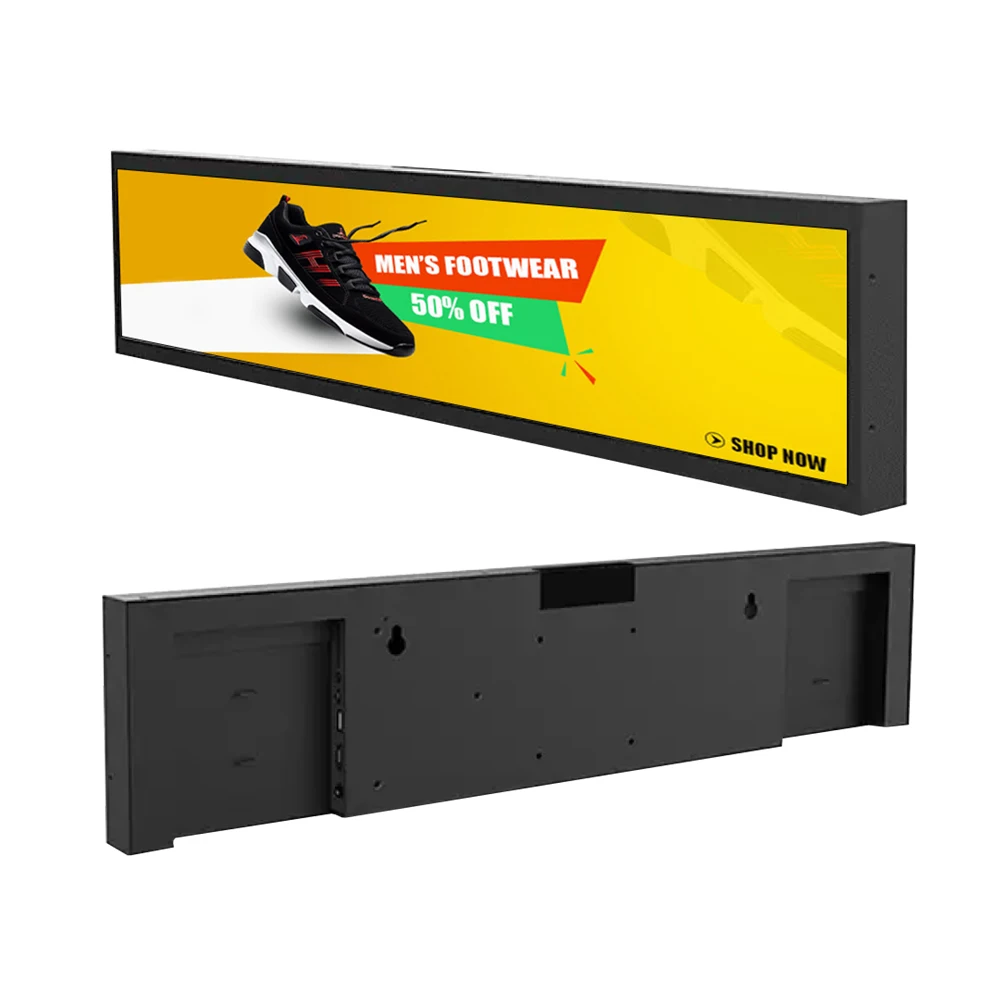 28-inch High Brightness Stretched Bar  LCD for Super Market Advertisement