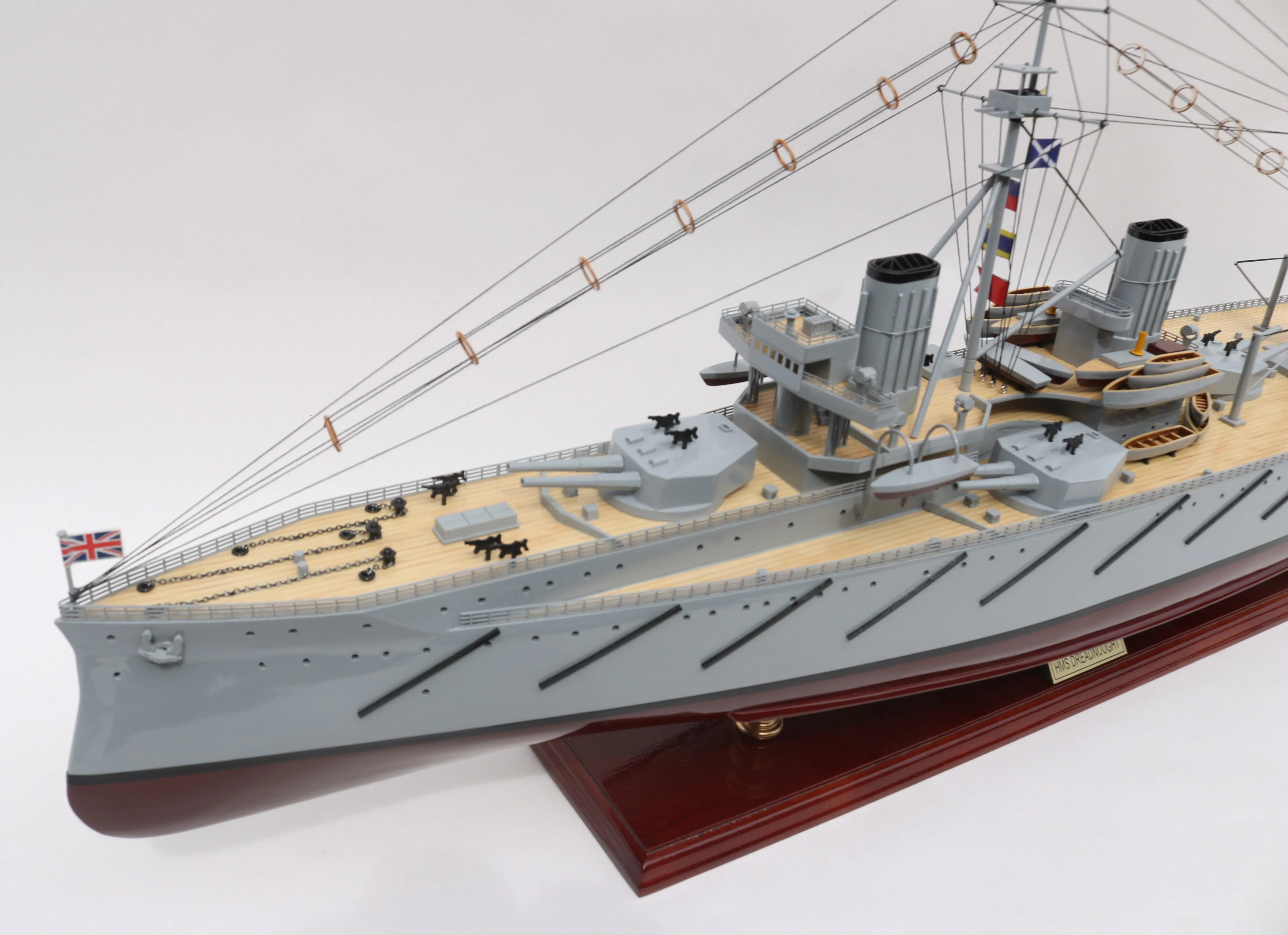 Gia Nhien Manufacturer Custom Design Low MOQ HMS DREADNOUGHT 1906 WOODEN MODEL BOAT - HIGH QUALITY WOOD SHIP MODEL - HANDICRAFT