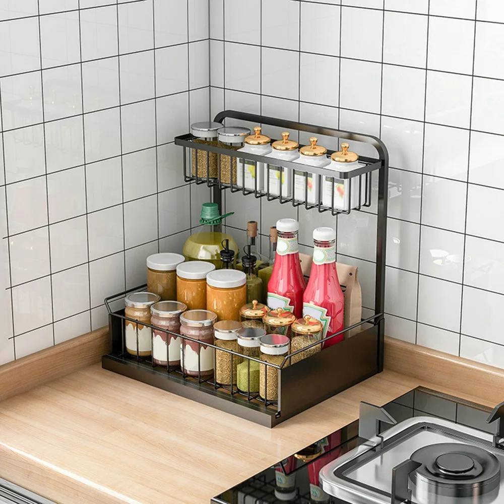 Hot Selling 2 Tier Metal Rack Multi Purpose Use Rack For Kitchen Organizer Bathroom Organizer At Low Price.