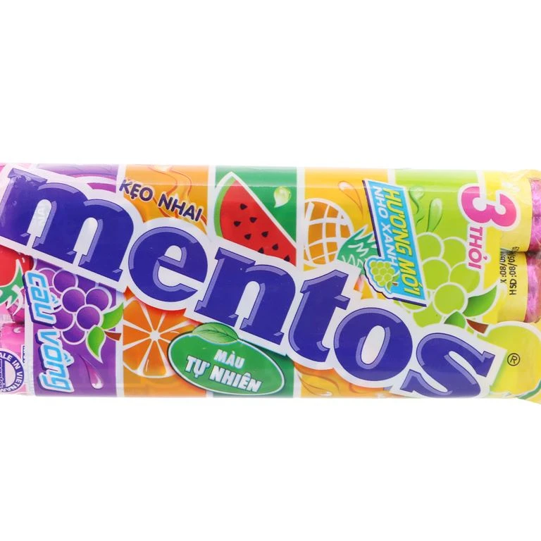 MENT0S RAINBOW CHEWY CANDY BAG 113.4g (3rolls/bag)