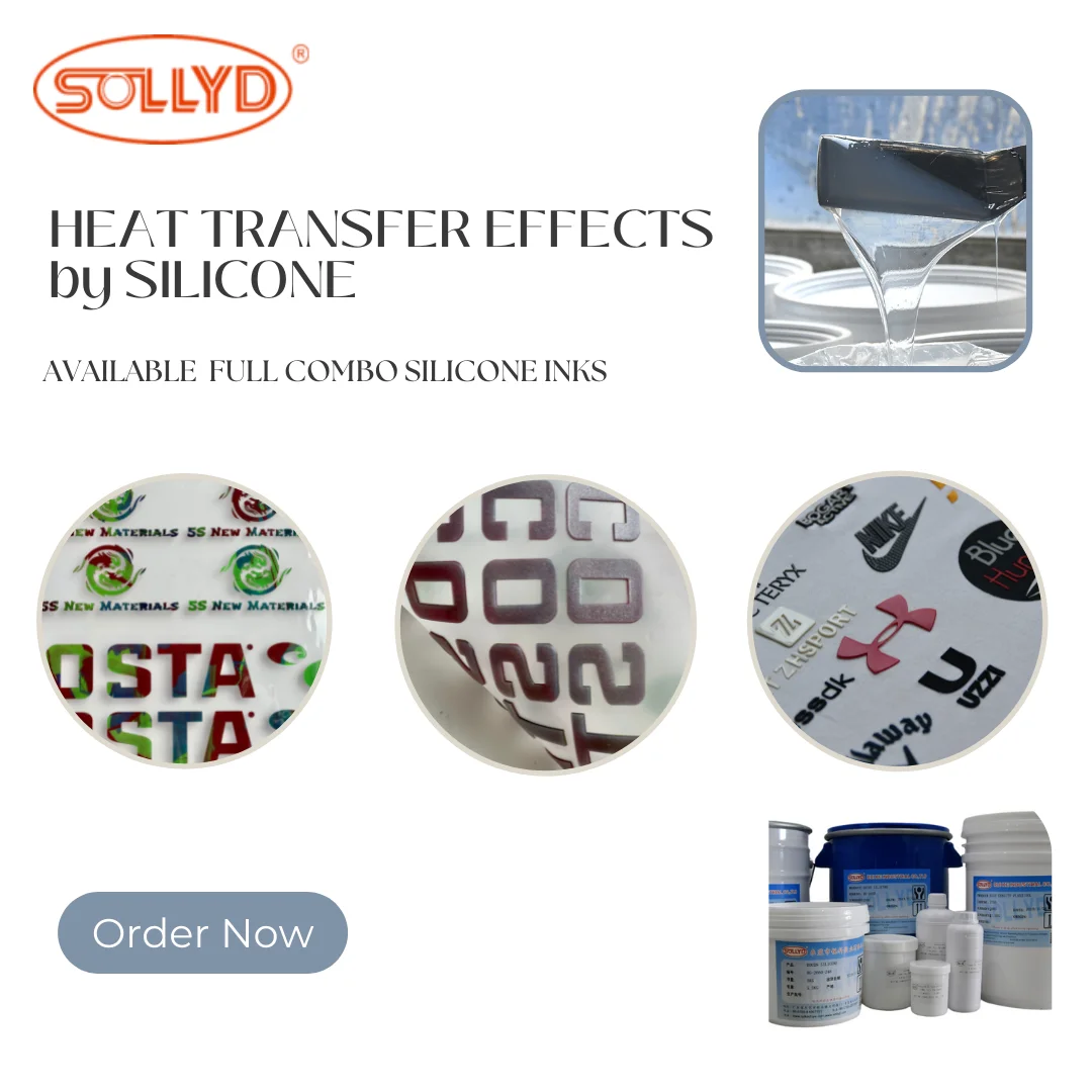 SOLLYD SOLLYD Heat Transfer screen printing  Silicone ink Effects for Various T-Shirt Logo