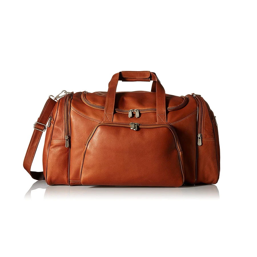 New design custom logo Men Sports Duffel Gym Waterproof Leather Travel Bag With Sport Shoes Bag