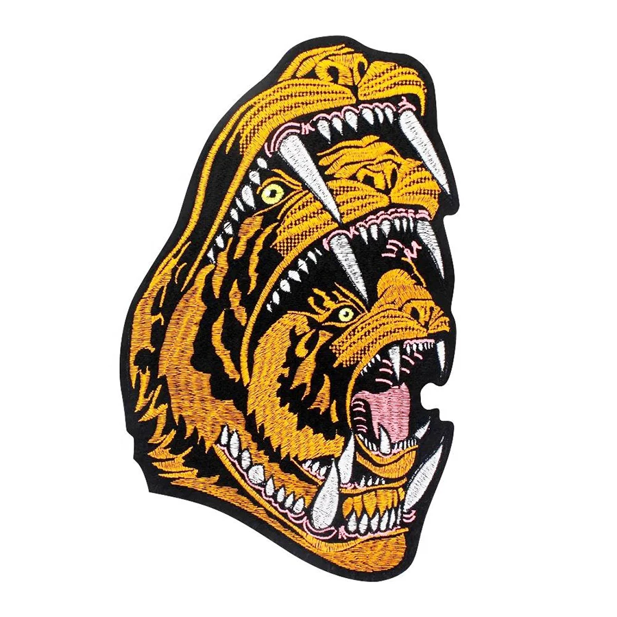 Нашивка из ткани с вышивкой на заказ нашивка утюгом тигром Аппликации вышивка нашивки животными