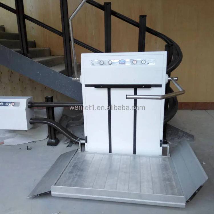 Outdoor electric wheelchair lift curved stair lift vertical inclined platform lift