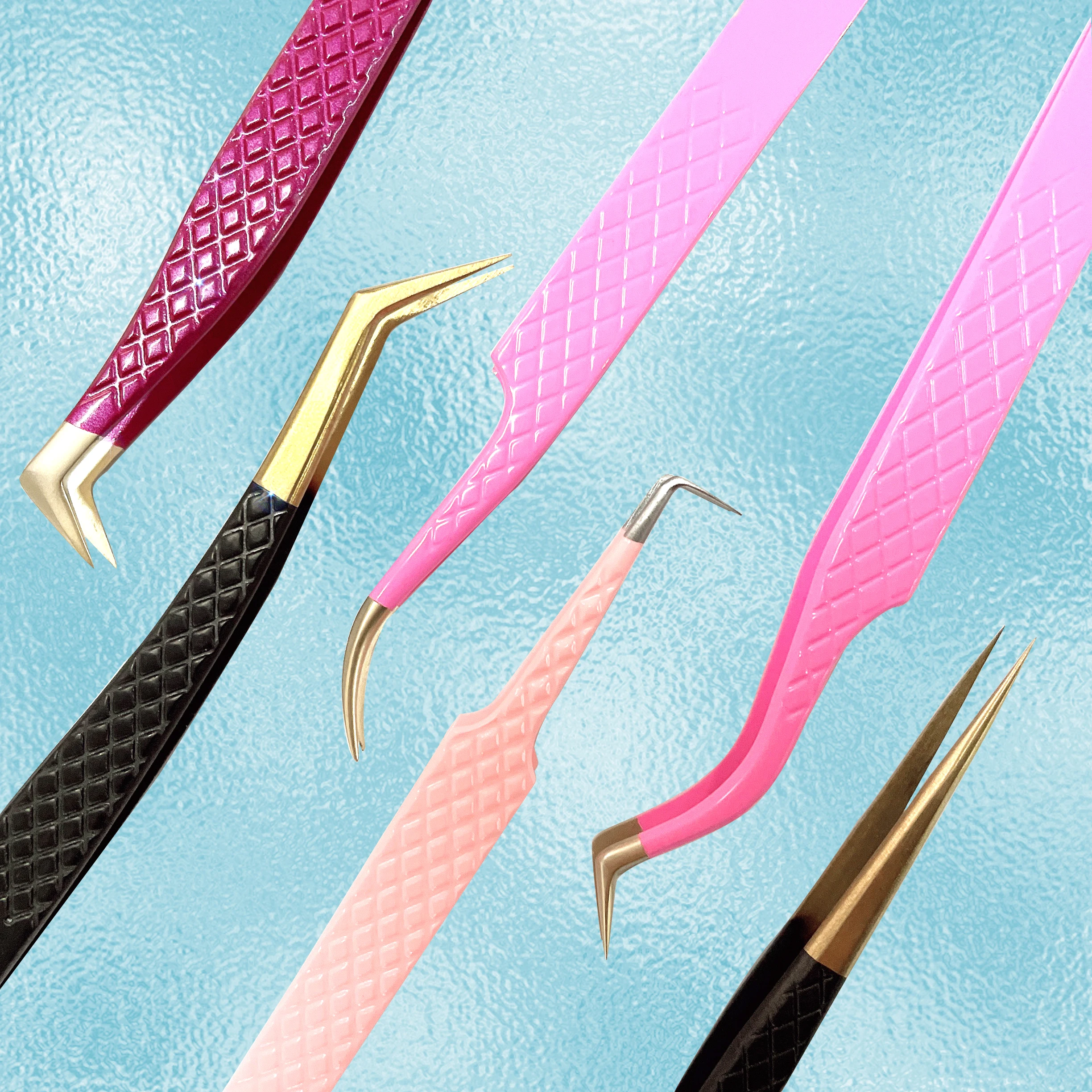 volume tweezers set with fiber tips stainless steel high quality dumout vetus classic volume eyelash tweezers set with logo