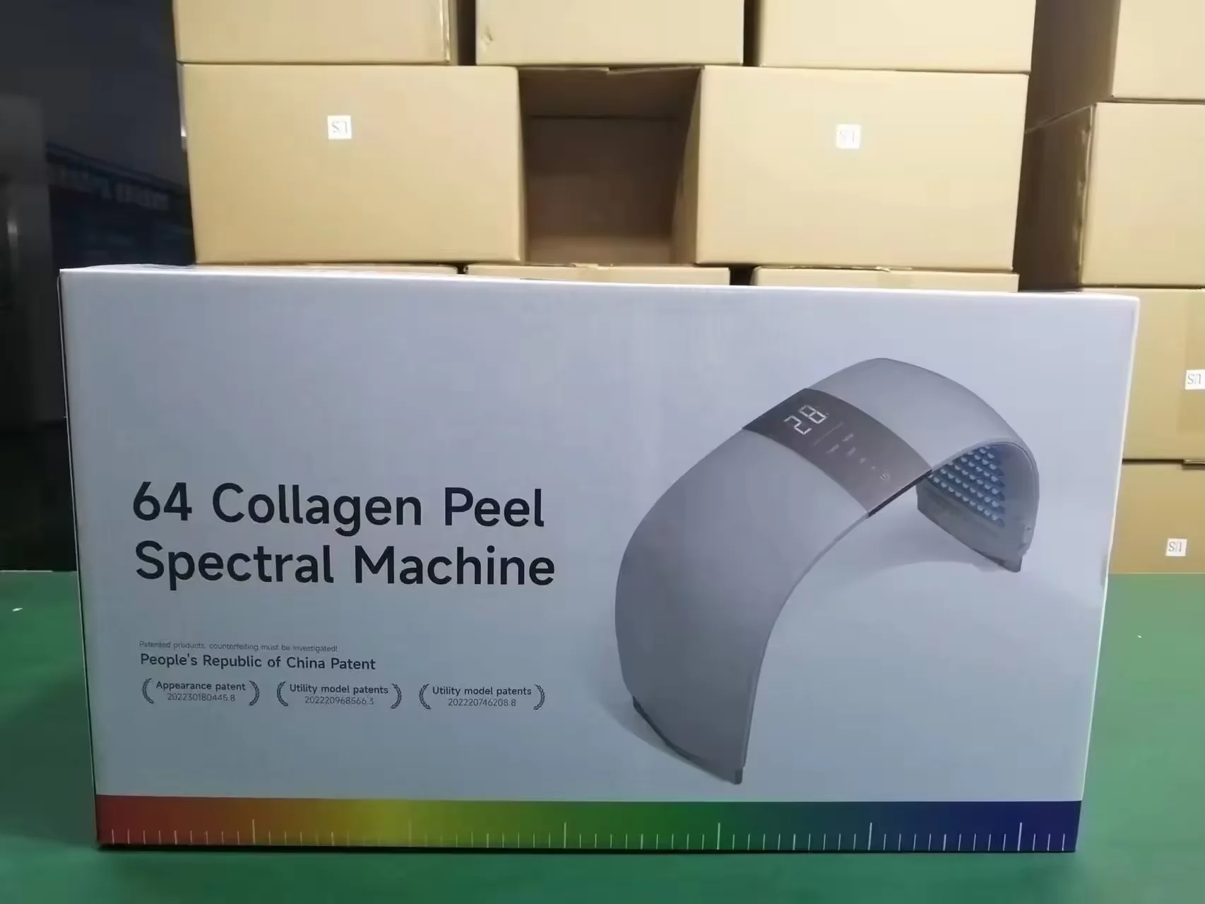 Professional 7 Colors Facial LED Pdt Skin Rejuvenation Skin Care Machine Light Quantum Telomerase Beauty Apparatus Spectrometer