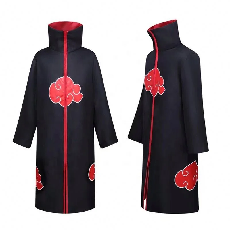 Japanese anime manga clothes akatsuki cloak cosplay costume red cloud robe four generations six 4th generations halloween cloak