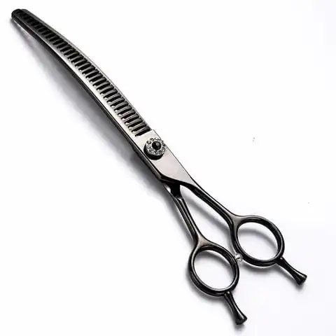 Wholesale Curved Dogs Stainless Steel Pet Hair Scissor Set Pet Trimmer Straight Scissor Professional Grooming Scissors