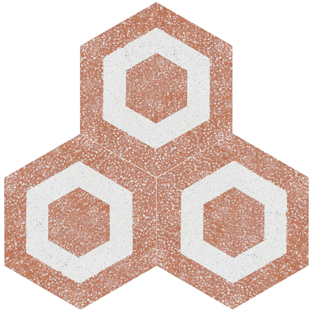 Terrazzo encaustic cement tiles hexagon VTH23-005-T03