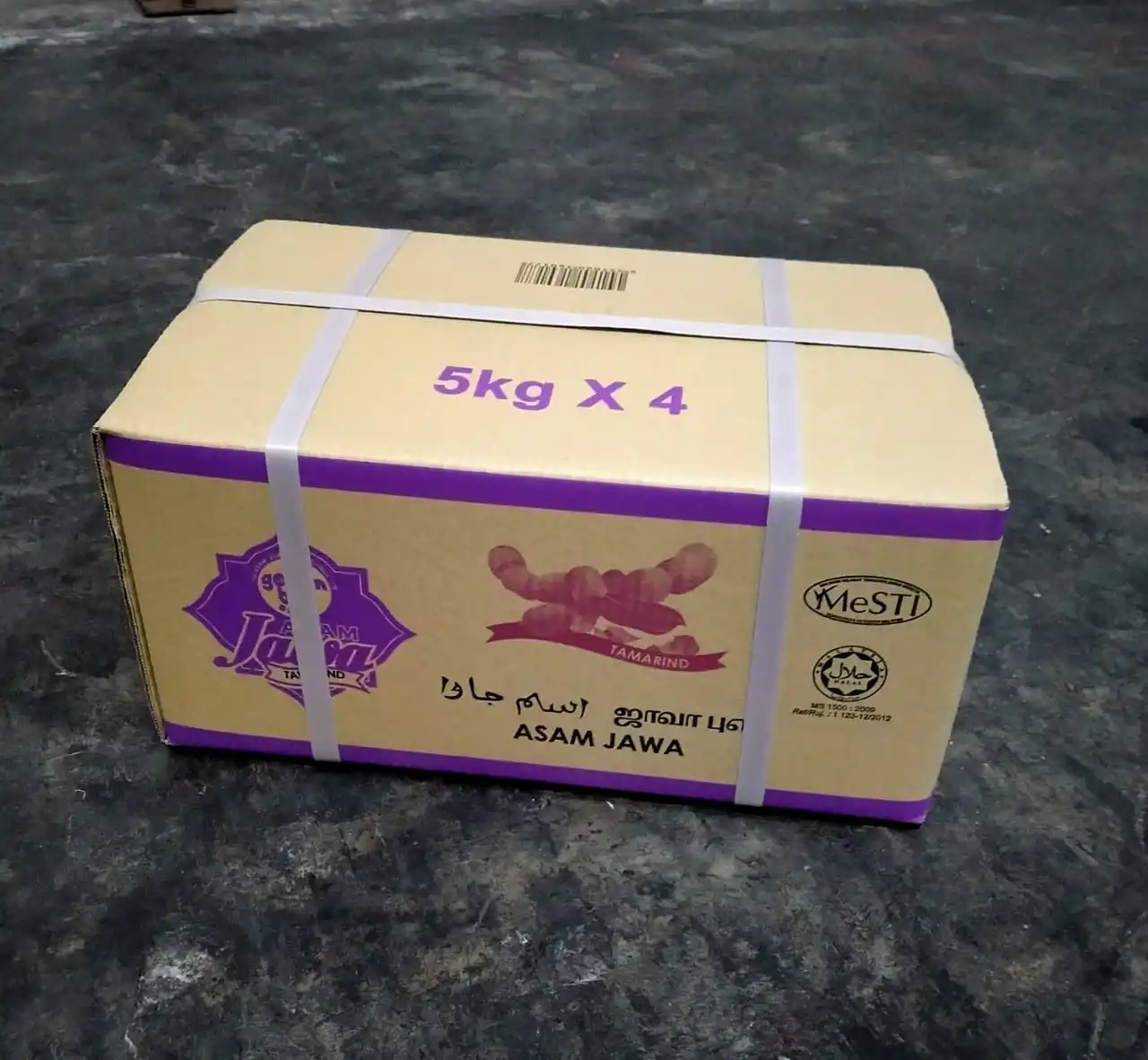 Cooking Single Spice Good Grade Malaysia Supplier Tamarind Paste with Seed 5kg Block Pack in Plastic