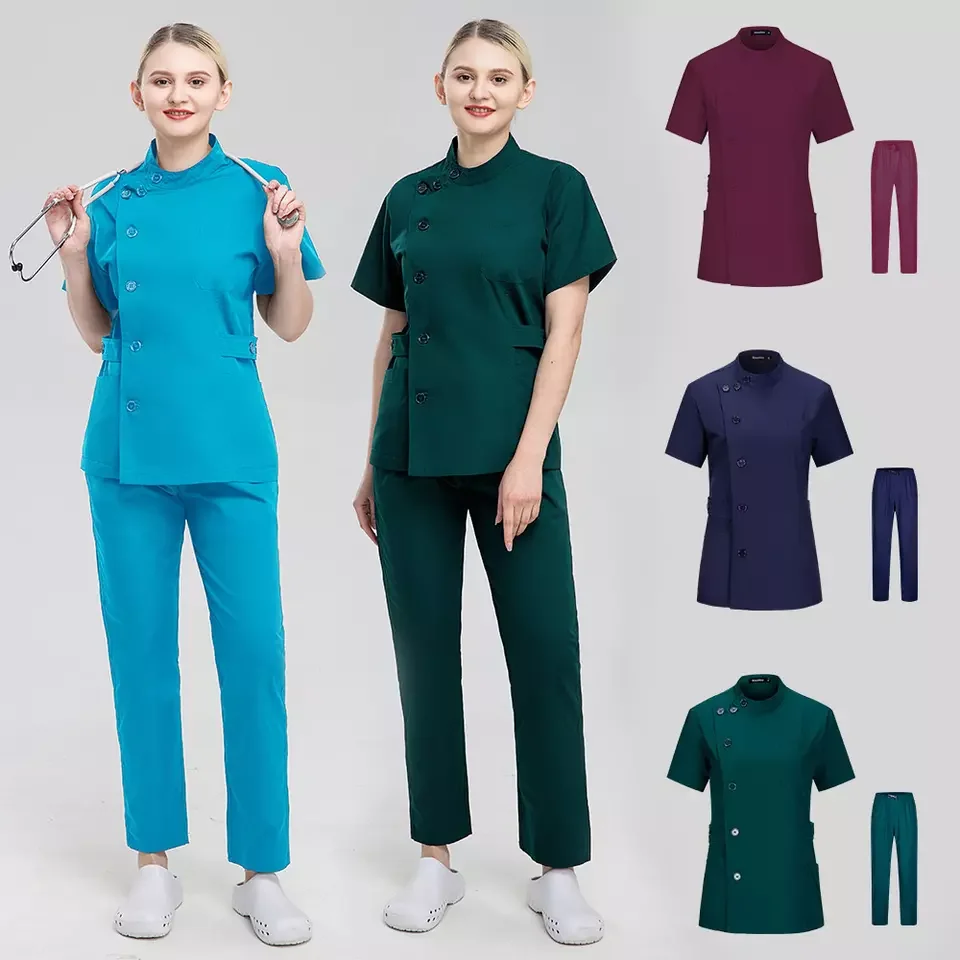 Nurses Healthcare Hospitality Tunic Maid Nurses Carer Dentist Therapist Uniform Hospital Healthcare wholesale customized ODM