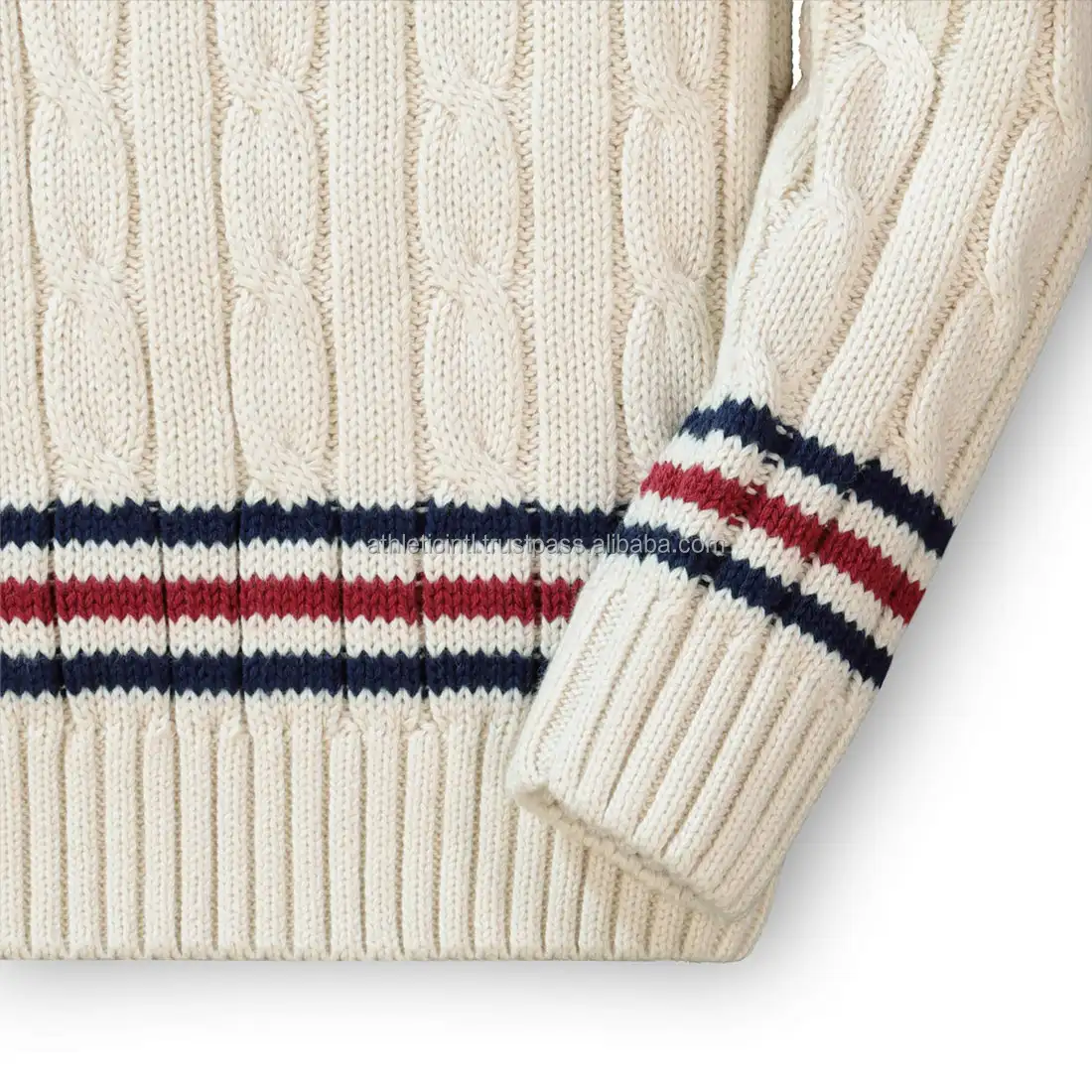 Athletic designs Cricket Sweaters cable Knit Cardigan Pullover Wool Jumpers for men