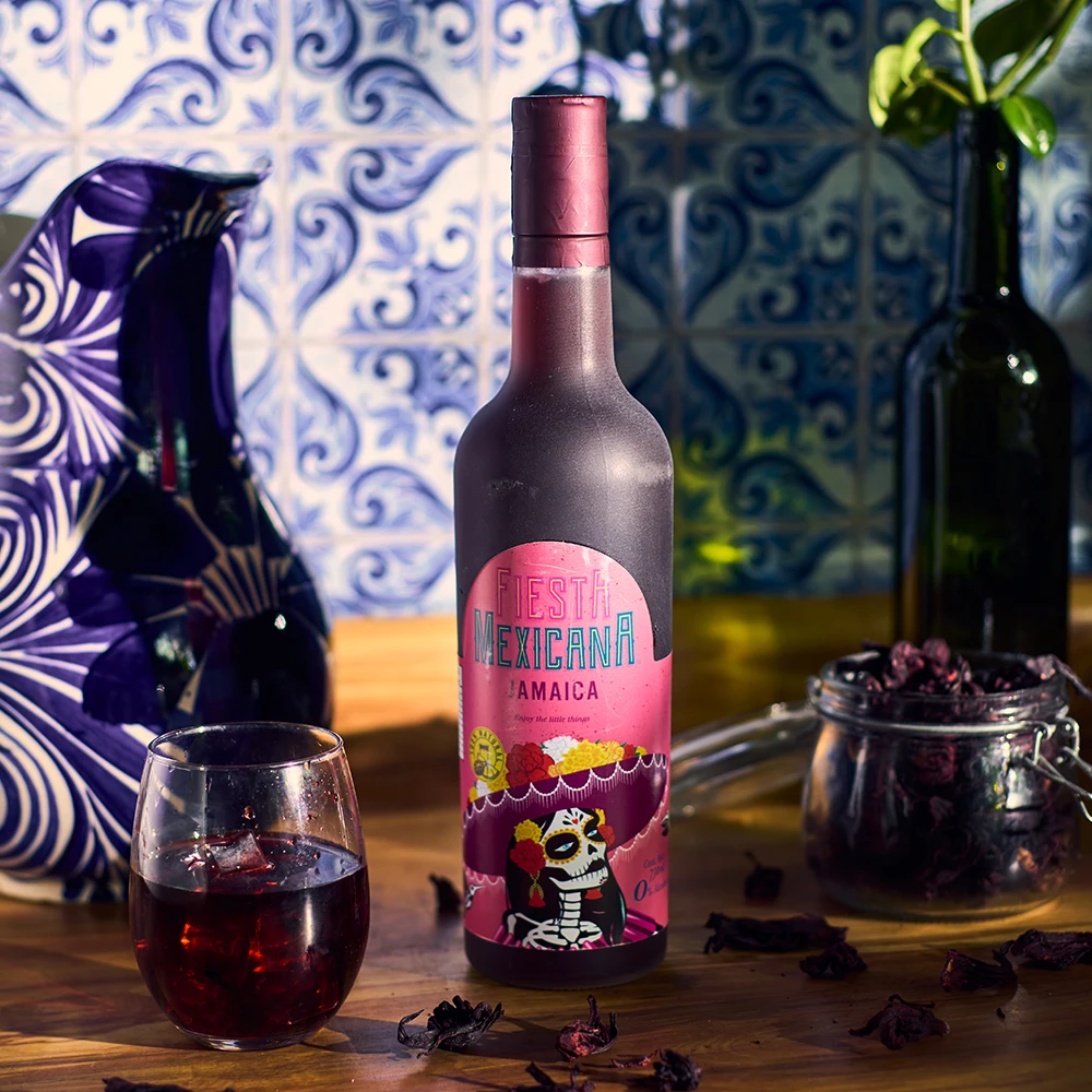 750ml Bottle Jamaica Flavor 100% Natural Vegan Ready for Cocktail Making