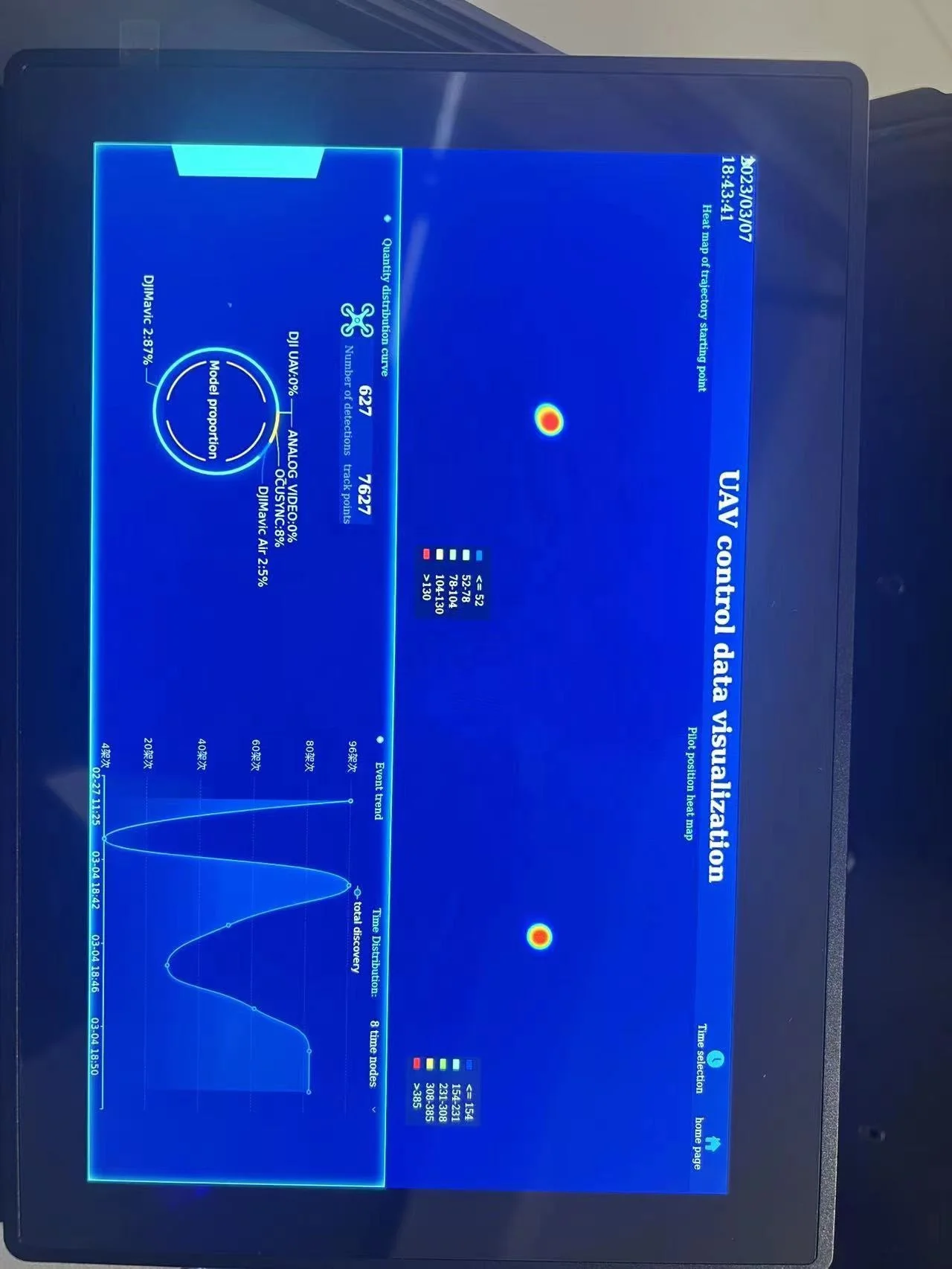 Gray Portable Drone Detector aeroscope mobile works offline or online remote controller pilot position detection device 10km