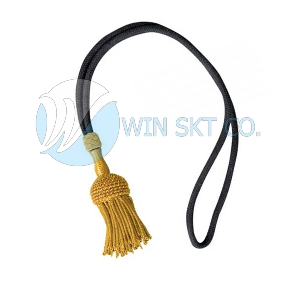 Latest Design Knots For Sword In Black Color With Golden Knots Air Force Swords Knots With Customized Design