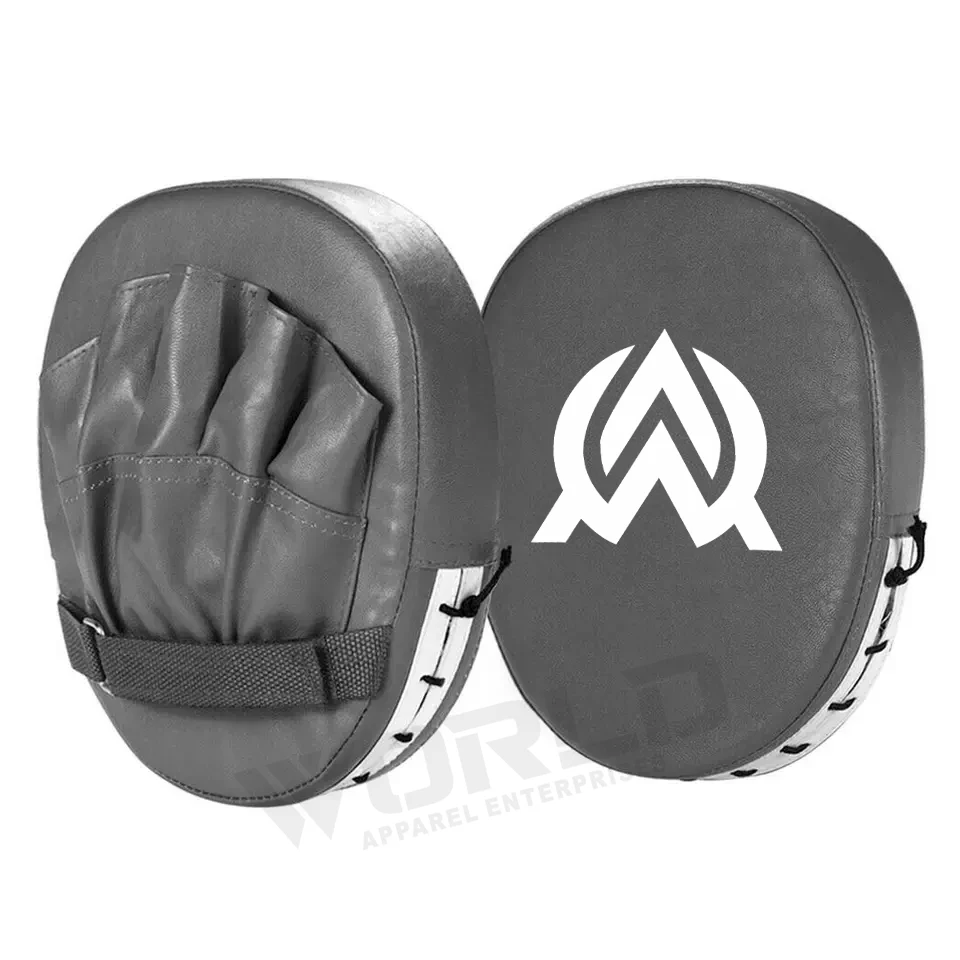 Customized Pu Leather High Quality Men And Women MMA Martial Thai Kick Pad Kit Karate Training Mitt Sparring Boxing Bags