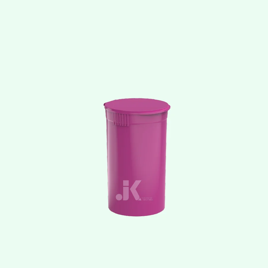 Customized Plastic Vial Packing 19 Dram Pop Top Plastic Jar form JK Vietnam Factory - M0002