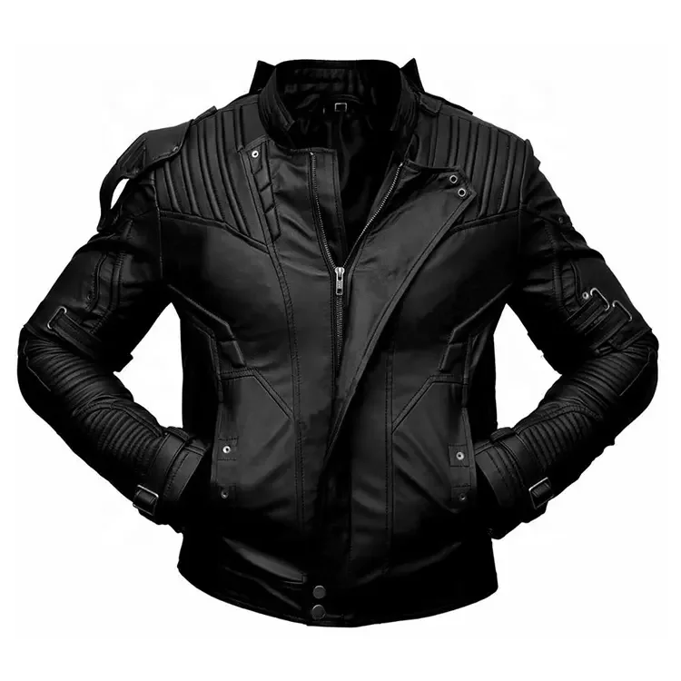 Top Quality Fashion Men Black Genuine Lamb Leather Pakistan Leather Jackets For  Men In Customised Sizes