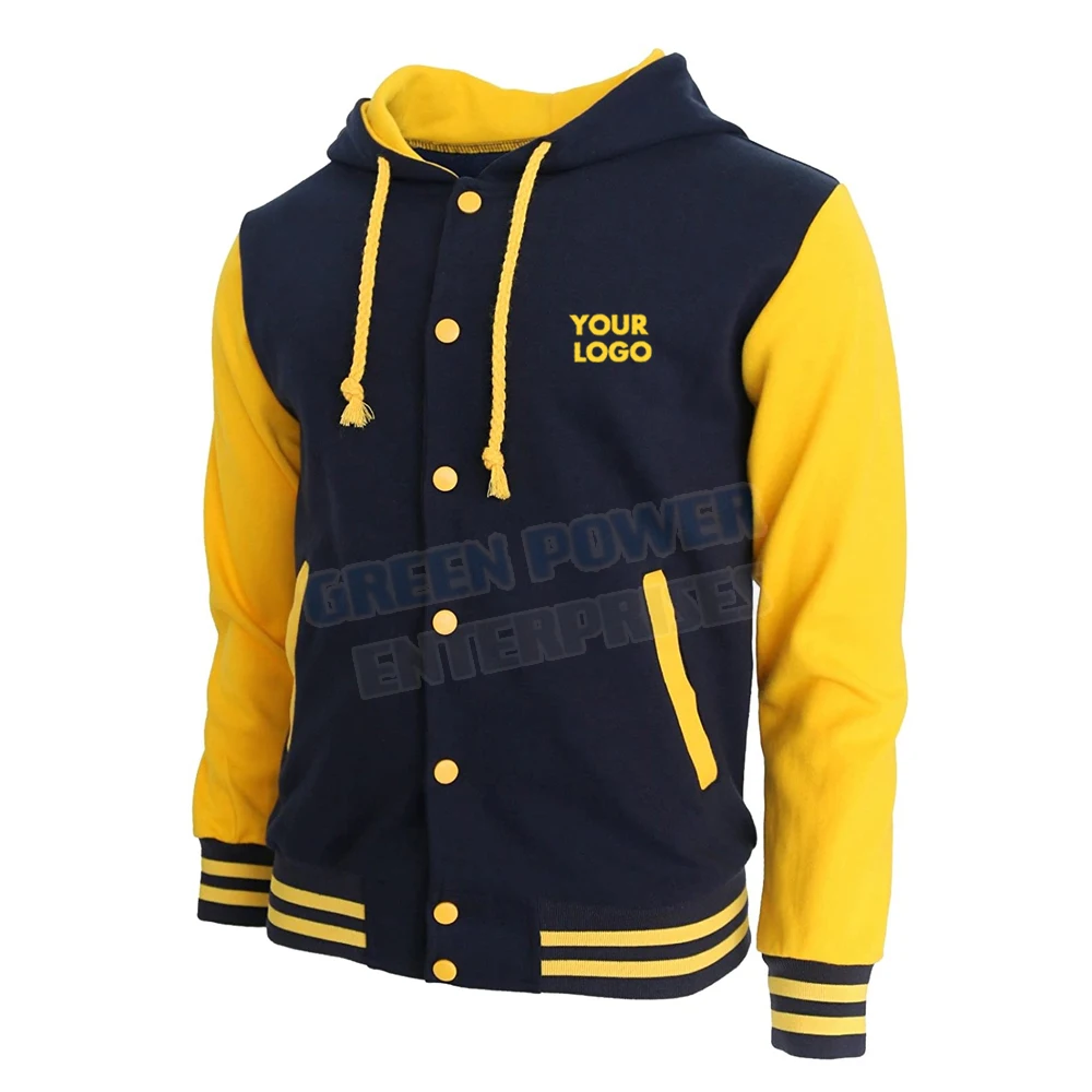 oem custom wholesale embroidery full sleeves baseball bomber letterman sports jacket for men