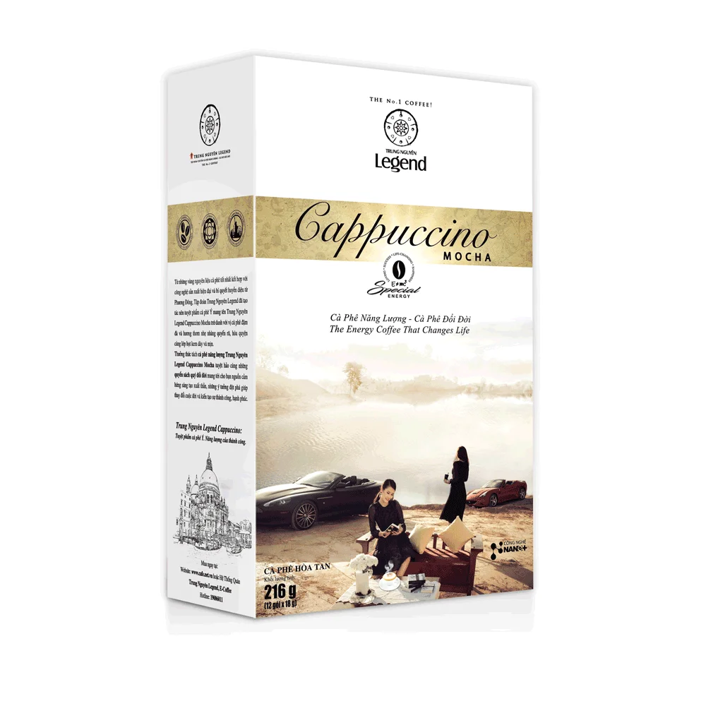 G7 Instant Coffee Cappuccino Mocha Bag 1.6 kg Vietnam Manufacturer Robusta Mix Arabica Coffee Beans