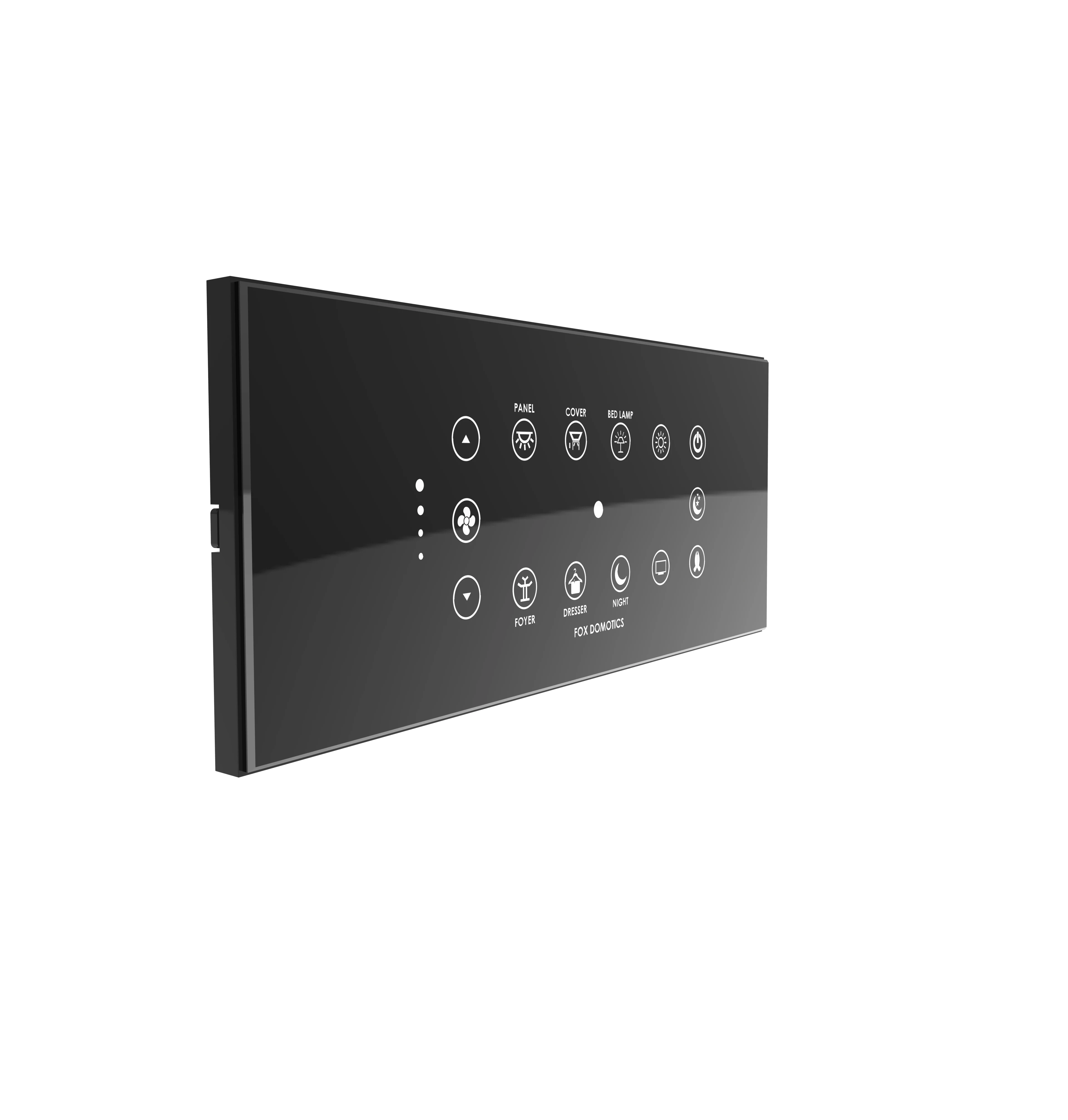 Fox Domotics Hotel Guest Room Multi functional Bedside standard capacitive touch Panel 6 gang switch
