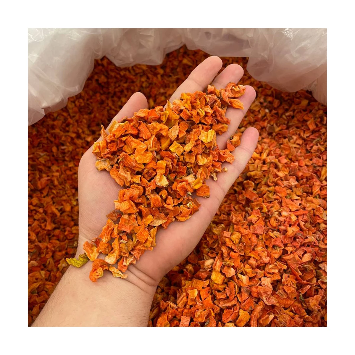 Air Dried 15 kg 10x10 and 6x6 mm vegetables from Uzbekistan Air Dried chopped Carrot pieces for food