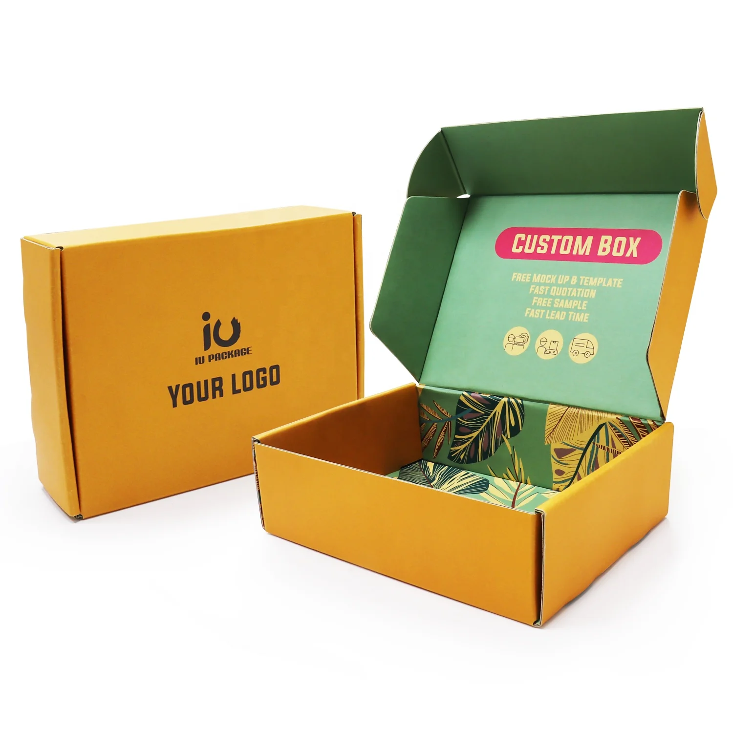 Customized Foldable Corrugated Carton Box For Clothing Underwear Socks Packaging With Varnishing Logo Recycled Materials