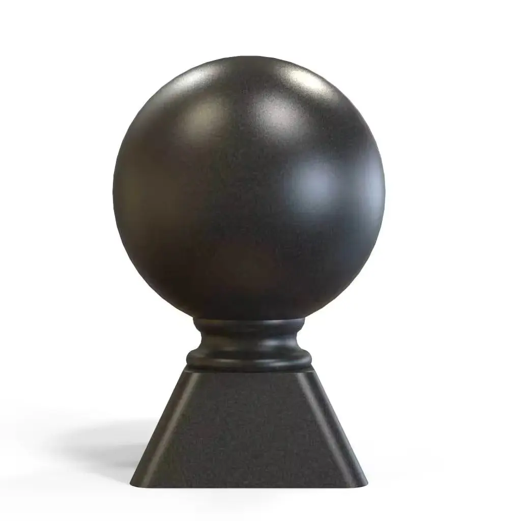 Black Colored Powder Coated Decorative Hollow Ball for Handrail Hot Sale Metal Stainless Steel Stair Railing