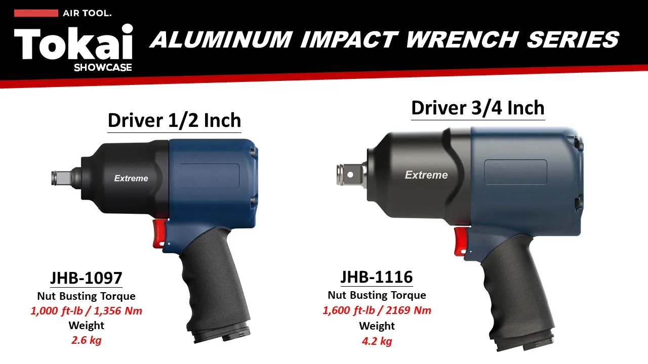 1/2 inch Aluminum Air Impact Wrench 8500 RPM Heavy Duty Pneumatic Impact Wrench