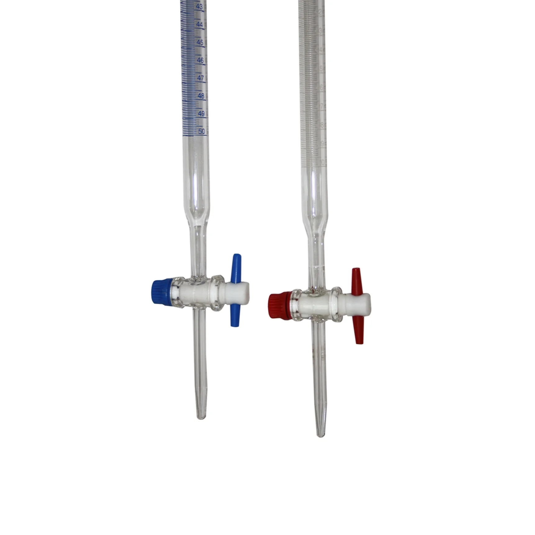 Laboratory Burette with PTFE Key Stopcock / Measuring Transparent Glass Burette Pipette buy From Indian Exporter
