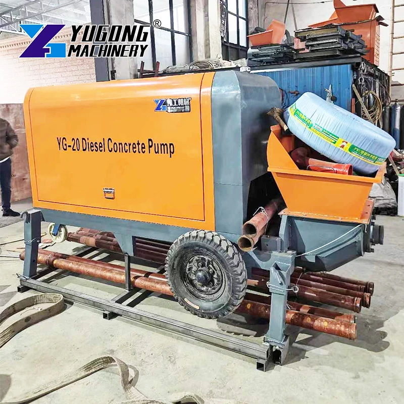 Concrete pumping machine and concrete mixer concrete mixer pump