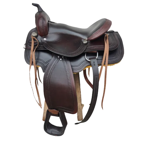 Endurance Trail Hybrid Horse Saddle with Padded Seat and Detachable Bags All-Purpose English Synthetic Horse Saddle with