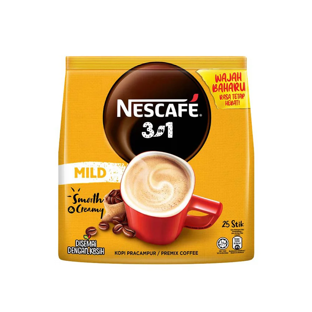 Wholesale Nestle Nescafe Mild Blend and Brew 3 in 1 Instant Coffee Powder Malaysia
