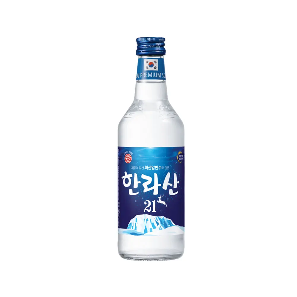 Korean Food Alcoholic Beverage Liquor Soju HALLASAN 21 Alcohol Degree Clean and Rich Taste more Intense Aroma and Truer Taste