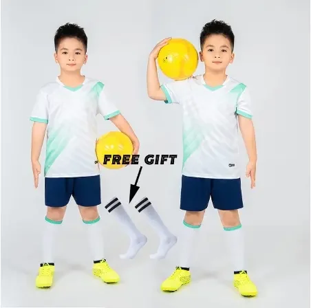 2023 New Football Team Shirts Custom Logo Print Quick Dry Complete Kids Soccer Uniform for Kids