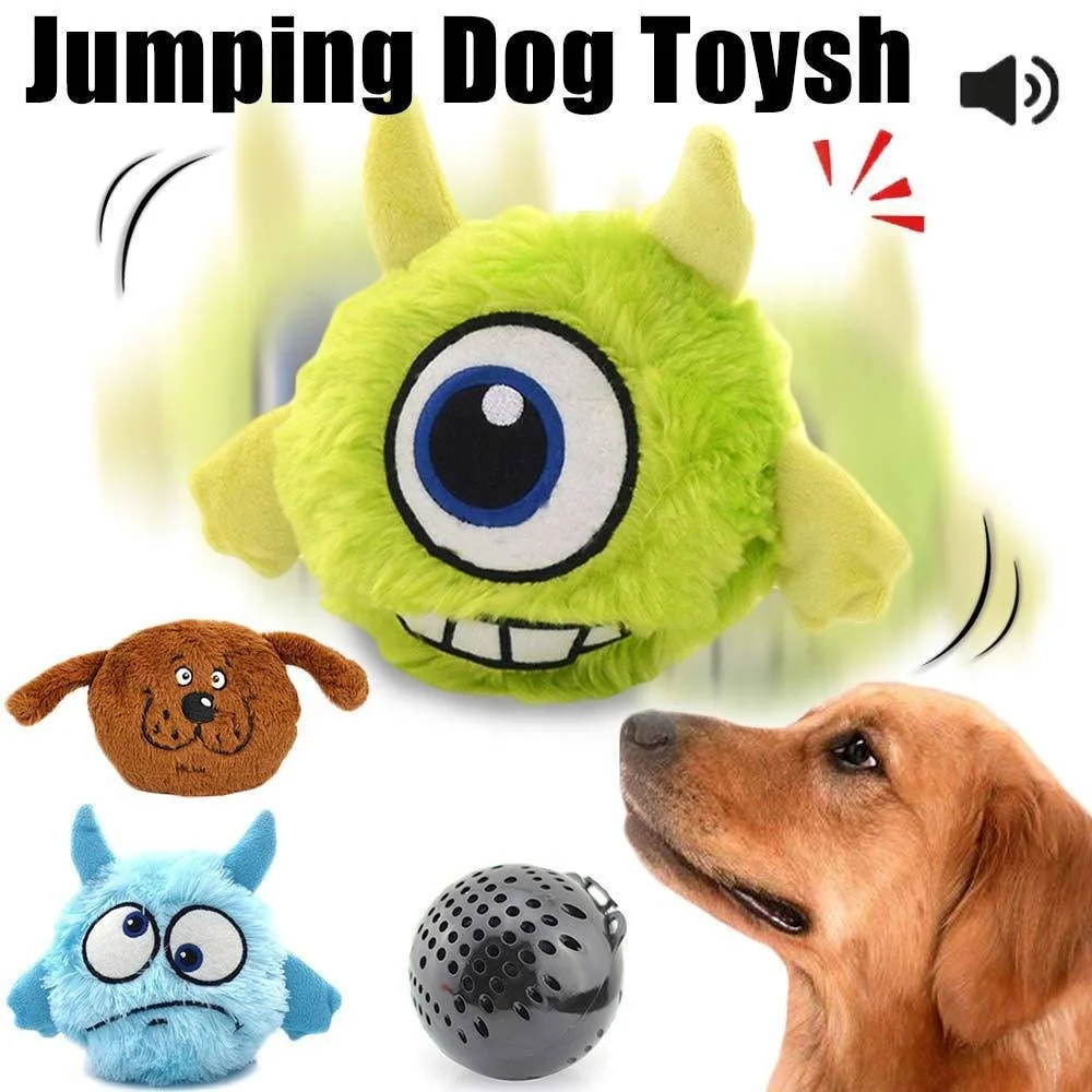 Cute Dog Toy Plush Giggle Ball Puppy Automatic Electronic Shake Crazy Toys Exercise Entertainment Interactive Pet Balls