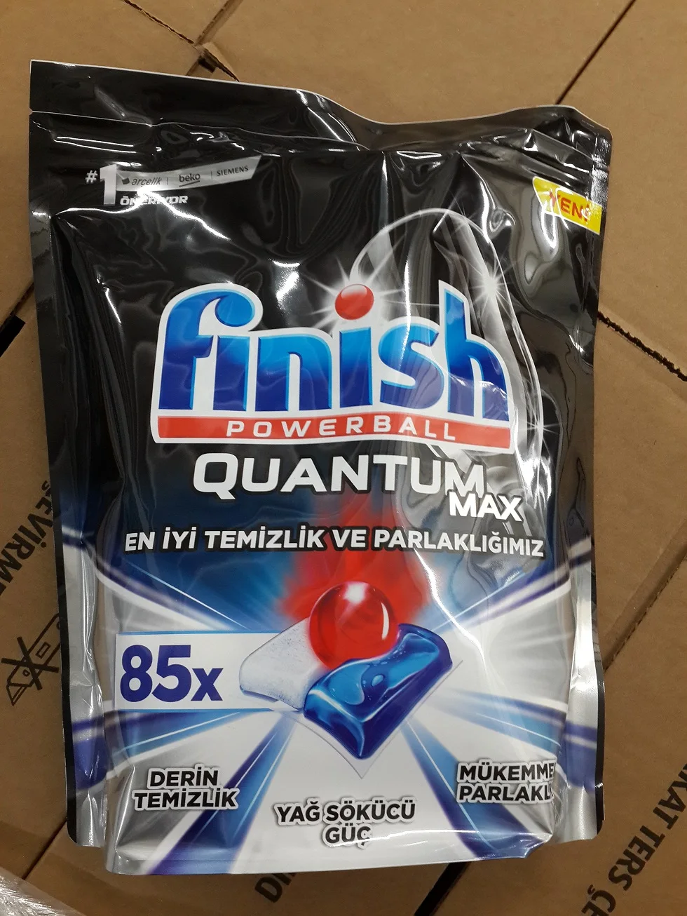 DISHWASHING MACHINE DETERGENT FOR FINISH QUANTUM MAX 65 TABLET CAPSULE ORIGINAL FOR FINISH