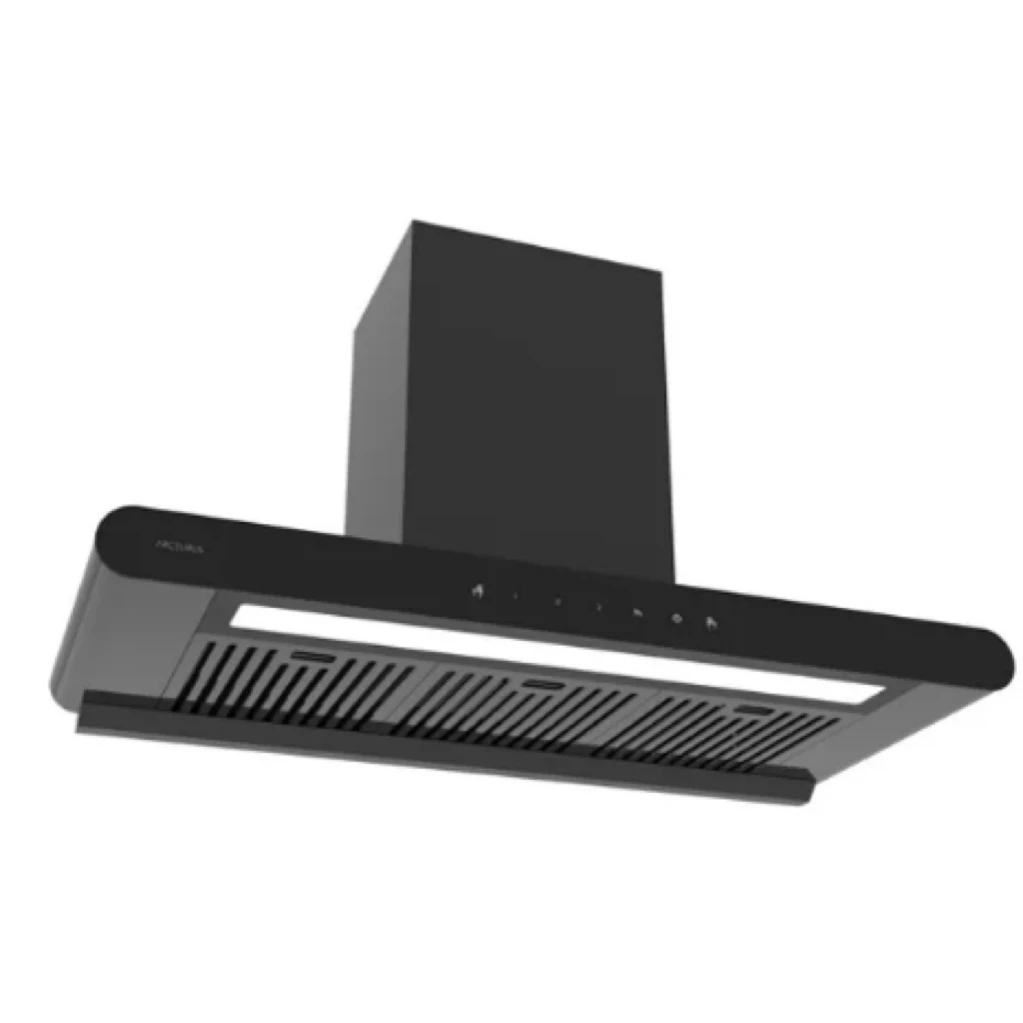 75OMM T SHAPE ROUND CORNER CHIMNEY WITH BAFFLE FILTER AND BLDC MOTOR