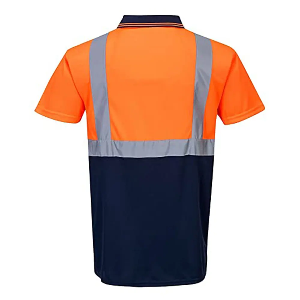 Hi Vis Reflective Short Sleeve T-Shirt Customized Construction Polo Shirts for Men High Visibility Safety Uniform Workwear