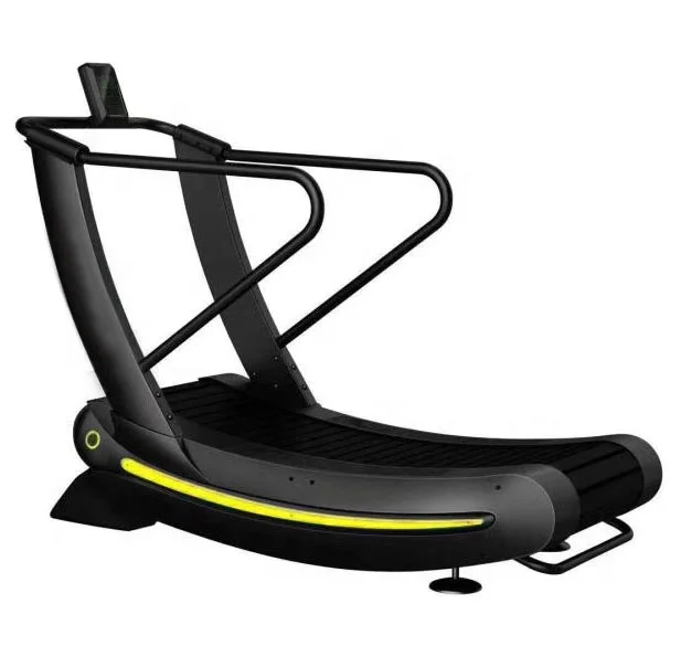 Non Motorized Commercial Manual self-generating curve air runner woodway curved treadmill