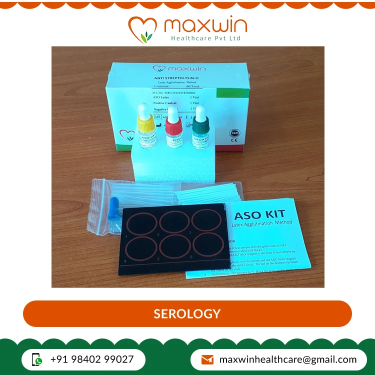 Direct Factory Supply Top Most Selling Highly Accurate Maxwin ANTI STREPTOLYSIN Reagent / Diagnosis Test Kit