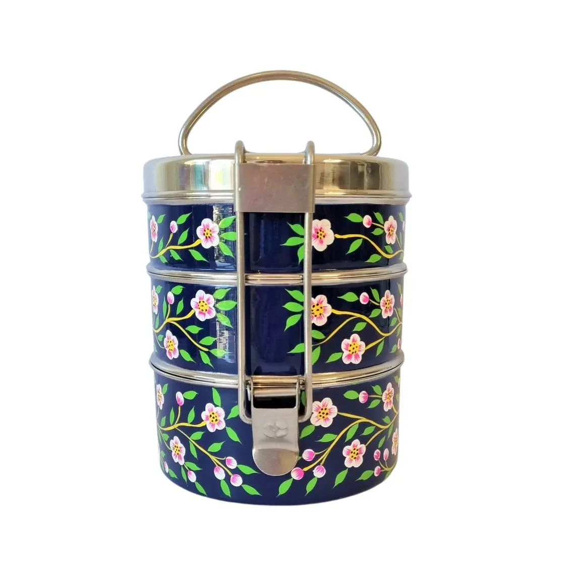 KING Stackable Take Away Metal Tiffin Carrier 2/3/ Layers Stainless Steel Thermal Food Container Insulated Lunch Box with Handle