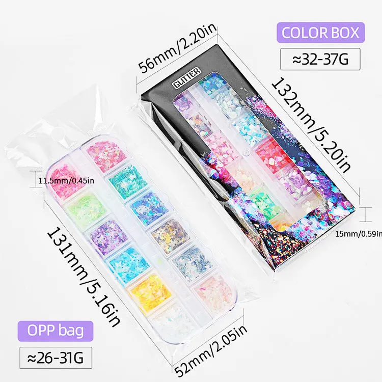 Sequined Clay Flakes Nail Art Halloween Theme Trick or Treat Ghost Spider SkullNail Polish Glue Epoxy Filling Decoration