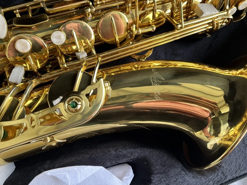 Aiersi supply  yellow brass tenor sax affordable tenor saxophone for beginning band students or middle players