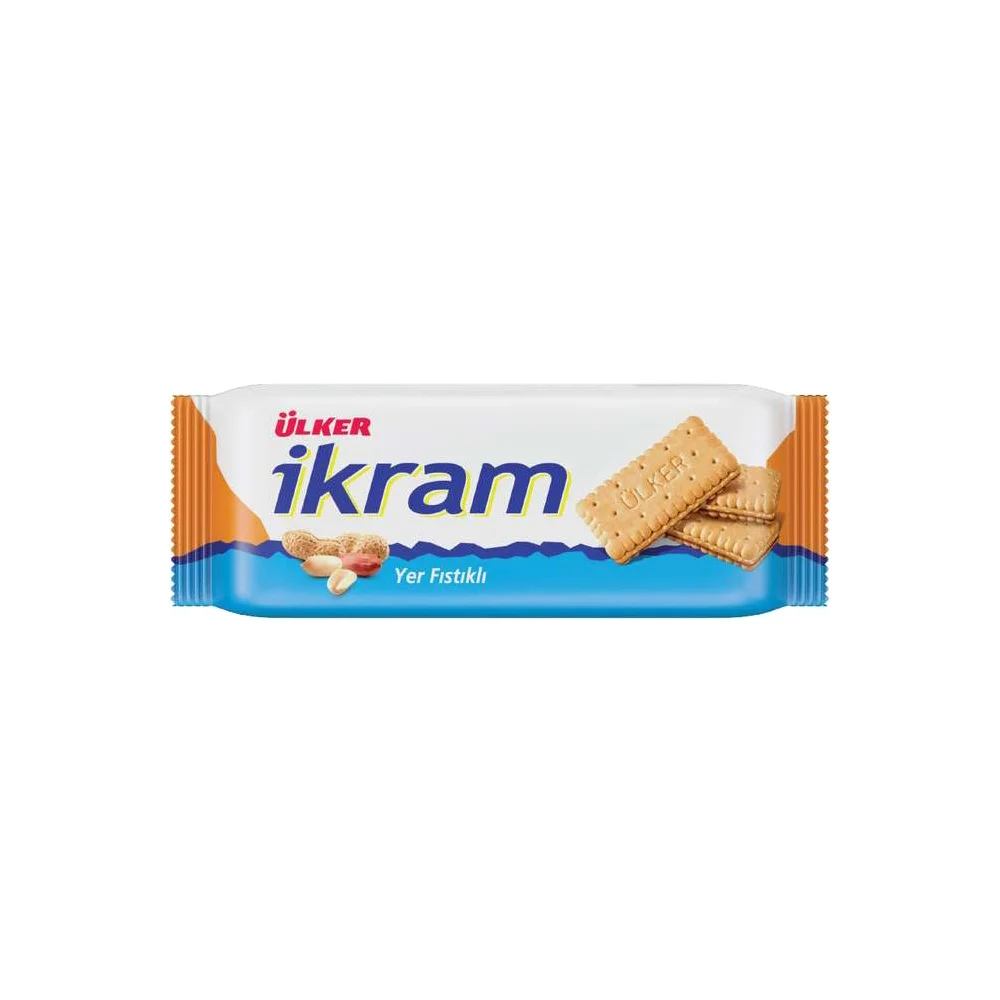 Ulker Ikram With PeanutsCream Biscuits 84 gr x 24 All Fresh Date and Quality Service From Turkey