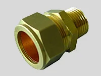 Hot selling high  quality pipe fitting NPT DOT brass male thread straight ferrule dot copper connector