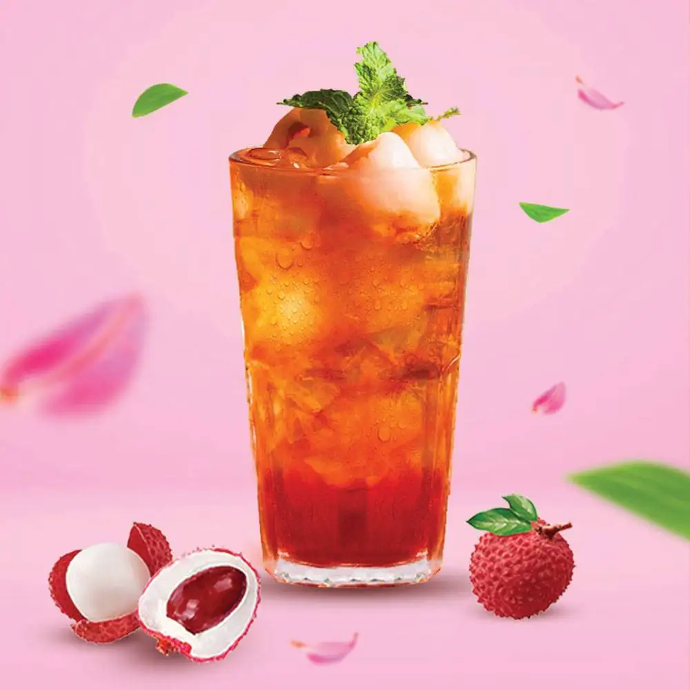 Ready To Serve Pot Bag 20 Sachets Rose Scented Tea with Lychee Flavor Individual Packaging From Malaysia